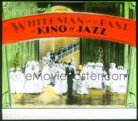 1x078 KING OF JAZZ glass slide '30 Paul Whiteman & His Band, cool image of many brides & grooms!