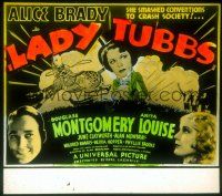 1x080 LADY TUBBS glass slide '35 Alice Brady, Douglass Montgomery, Anita Louise, cool horse art!