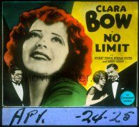 1x090 NO LIMIT style B glass slide '31 wonderful close up of beautiful smiling Clara Bow!