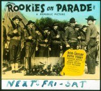 1x095 ROOKIES ON PARADE glass slide '41 Bob Crosby, great image of military troops in formation!