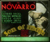 1x100 SON OF INDIA glass slide '31 romantic close up of Ramon Novarro & pretty Madge Evans!