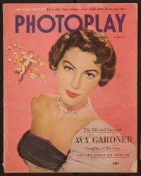 1x046 PHOTOPLAY magazine February 1952 beautiful Ava Gardner by Engstead from Lone Star!