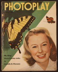 1x040 PHOTOPLAY magazine May 1948 June Allyson & butterflies by Paul Hesse + great baseball ad!