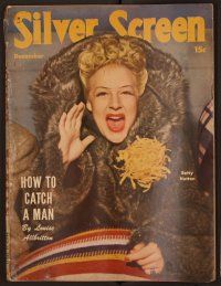 1x012 SILVER SCREEN magazine December 1945 Betty Hutton in huge fur coat from Stork Club!