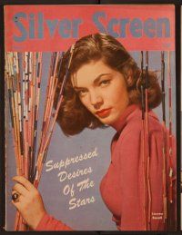 1x005 SILVER SCREEN magazine May 1945 close up of sexy Lauren Bacall from The Big Sleep!