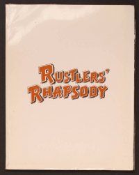 1x183 RUSTLERS' RHAPSODY presskit '85 Tom Berenger, G.W. Bailey, Marilu Henner, Andy Griffith