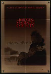 1y097 BRIDGES OF MADISON COUNTY DS advance 1sh '95 Clint Eastwood directs & stars w/Meryl Streep!