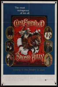 1y098 BRONCO BILLY advance 1sh '80 Clint Eastwood directs & stars, Roger Huyssen art!