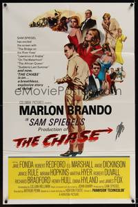 1y129 CHASE 1sh '66 Marlon Brando, Jane Fonda, Robert Redford, directed by Arthur Penn
