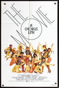 1y132 CHORUS LINE 1sh '85 photo of Michael Douglas & Broadway chorus group by Patrick Demarchelier