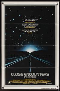 1y141 CLOSE ENCOUNTERS OF THE THIRD KIND int'l silver 1sh '77 Steven Spielberg sci-fi classic!
