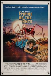 1y223 EMPIRE OF THE ANTS 1sh '77 H.G. Wells, great Drew Struzan art of monster attacking!