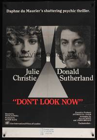 1y202 DON'T LOOK NOW English 1sh '73 Julie Christie, Donald Sutherland, directed by Nicolas Roeg!
