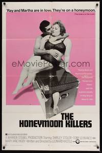 1y367 HONEYMOON KILLERS 1sh '70 classic anti-romantic image of Shirley Stoler & Tony Lo Bianco!