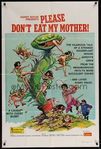 1y390 HUNGRY PETS 1sh '73 sexy Little Shop of Horrors, Please Don't Eat My Mother!
