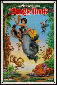 1y437 JUNGLE BOOK DS 1sh R90 Walt Disney cartoon classic, great art of characters!