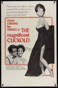 1y512 MAGNIFICENT CUCKOLD 1sh '65 Il magnifico cornuto, sexy Claudia Cardinale in slinky dress!