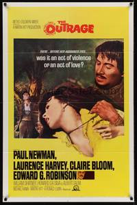 1y650 OUTRAGE 1sh '64 Paul Newman as a Mexican bandit in a loose remake of Rashomon!