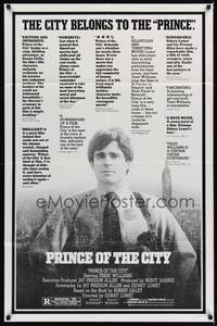 1y679 PRINCE OF THE CITY 1sh '81 directed by Sidney Lumet, Treat Williams over New York City!
