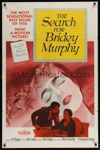 1y738 SEARCH FOR BRIDEY MURPHY 1sh '56 reincarnated Teresa Wright, from best selling book!