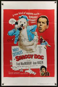 1y756 SHAGGY DOG 1sh '59 Disney, Fred MacMurray in the funniest sheep dog story ever told!