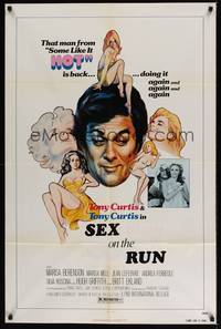 1y790 SOME LIKE IT COOL 1sh '78 Tony Curtis, sexy Marisa Berenson, Sex on the Run!