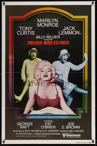 1y791 SOME LIKE IT HOT int'l 1sh R80 sexy Marilyn Monroe with Tony Curtis & Jack Lemmon in drag!