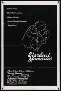 1y806 STARDUST MEMORIES 1sh '80 directed by Woody Allen, cool star constellation art!