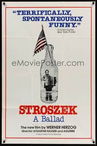 1y822 STROSZEK: A BALLAD 1sh '77 Werner Herzog, great image of Bruno S. in bottle!