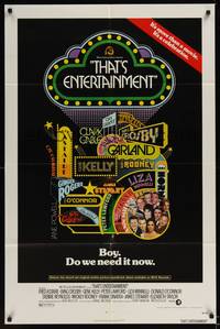 1y869 THAT'S ENTERTAINMENT 1sh '74 classic MGM Hollywood scenes, it's a celebration!