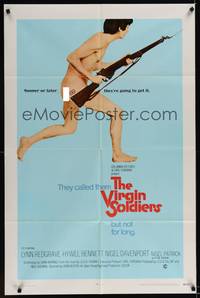 1y950 VIRGIN SOLDIERS int'l 1sh '70 Lynn Redgrave, Nigel Davenport, image of naked man w/rifle!