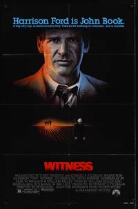 1y979 WITNESS 1sh '85 big city cop Harrison Ford in Amish country, directed by Peter Weir!