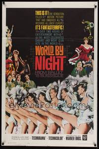 1y984 WORLD BY NIGHT 1sh '61Luigi Vanzi's Il Mondo di notte, sexy Italian showgirls!