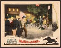 1z243 CHAIN LIGHTNING LC '27 Buck Jones with two guns holds down two gangs of crooks at once!