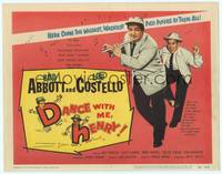 1z021 DANCE WITH ME HENRY TC '56 Bud Abbott & Lou Costello in a crazy mixed up comedy carnival!