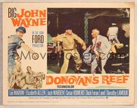 1z278 DONOVAN'S REEF LC #1 '63 John Ford, great c/u of sailor John Wayne swinging at Lee Marvin!