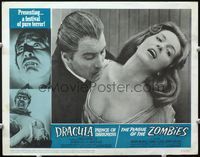 1z282 DRACULA PRINCE OF DARKNESS/PLAGUE OF THE ZOMBIES LC #7 '66 Christopher Lee w/victim!