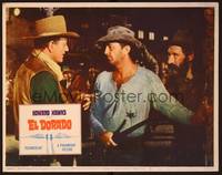 1z291 EL DORADO LC #8 '66 close up of John Wayne, Robert Mitchum & Arthur Hunnicutt!