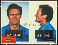 1z296 ESCAPE FROM ALCATRAZ LC #3 '79 best front & side mugshot photos of prisoner Clint Eastwood!