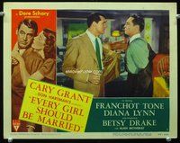 1z298 EVERY GIRL SHOULD BE MARRIED LC #3 '48 Franchot Tone & Cary Grant take off coats to fight!