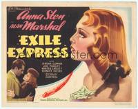 1z031 EXILE EXPRESS TC '39 great close up art of Anna Sten, Alan Marshal & cast!