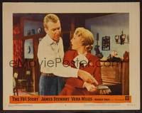 1z303 FBI STORY LC #2 '59 close up of detective Jimmy Stewart & pretty Vera Miles!