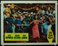 1z307 FIRE DOWN BELOW LC '57 sexy Rita Hayworth dancing with Caribbean conga musicians!