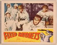 1z132 FIXED BAYONETS signed LC #3 '51 by Gene Evans, who's with sad looking soldiers, Samuel Fuller