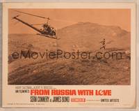 1z324 FROM RUSSIA WITH LOVE LC #2 '64 Sean Connery as James Bond running from helicopter!