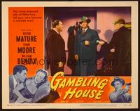 1z330 GAMBLING HOUSE LC #4 '51 Victor Mature standing between William Bendix & gambler w/money!