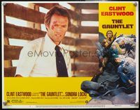 1z332 GAUNTLET LC #2 '77 close up of Clint Eastwood all beat up, Frazetta border art!