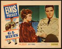 1z329 G.I. BLUES LC #2 '60 great close up of Juliet Prowse comforting Elvis Presley!