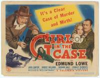 1z039 GIRL IN THE CASE TC '44 Edmund Lowe, Janis Carter, a clear case of murder & mirth!