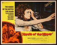 1z344 HANDS OF THE RIPPER LC #1 '71 Hammer horror, gory close up of bloodied female victim!